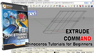 Extrude command explanation  Rhino Tutorials for beginners  Rhinoceros 3D [upl. by Neehsar]