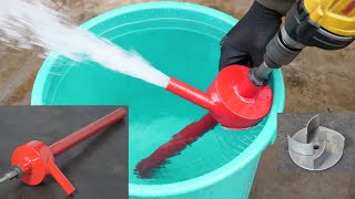 How To Make A Simple Water Pump Using Drill Machine  Diy Powerful Water Pump  DIY [upl. by Lemrej]