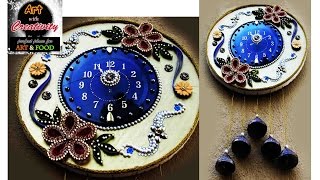 Decorated Clock  DIY  Art with Creativity [upl. by Sandstrom]