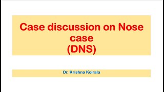 History taking and case discussion on DNS  Deviated nasal septum for MBBS MS ENT Students  ENT [upl. by Allix]