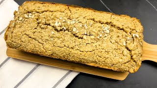 3 Ingredient Healthy Oat Bread No Yeast Flour Sugar Oil or Eggs [upl. by Lavine]