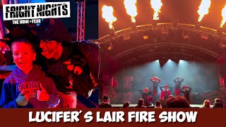 FRIGHT NIGHTS  Lucifers Lair Fire Show Thorpe Park [upl. by Wieche]