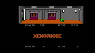 Atari 7800 Emulated Xenophobe Standard 20415 points [upl. by Bonns696]