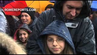 Pope Francis blesses the \bambinelli\ during Sunday Angelus [upl. by Elik]