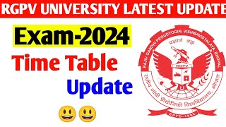 rgpv news today  BtechBpharma Exam 2024 Time Table Update 😃 rgpv 3rd sem exam 2023 kab hoge [upl. by Uranie]