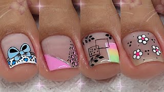 DISEÑOS DE UÑAS SÚPER FÁCILES 4 MODELOS DE UÑAS SENCLLAS😍💅 [upl. by Cleavland]