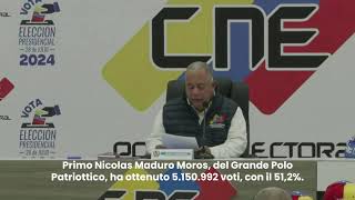 Elezioni Venezuela lannuncio della vittoria di Maduro [upl. by Airottiv17]