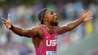 NOAH LYLES WINS 100M WORLD CHAMPIONSHIP 🇺🇸 [upl. by Dulsea]