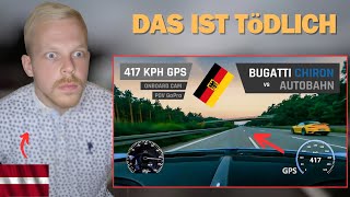 Latvian React to Germans On Bugatti Chiron Hit 417 KPH on Autobahn [upl. by Vladimir]