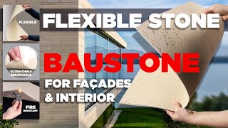 BAUSTONE ®  3mm Innovative Ultra Thin SUPER FAST Exterior Wall Cladding  Flexible stone veneer [upl. by Stier615]