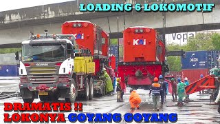 GEMPAR  Suasana Saat Kedatangan 6 lokomotif CC 201 Sumatra Di Stasiun JICT Tanjung Priuk [upl. by Sral974]