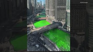 Chicago dyes river green for St Patricks Day [upl. by Emee]