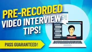 PRERECORDED VIDEO INTERVIEW TIPS Questions amp BRILLIANT ANSWERS [upl. by O'Carroll]