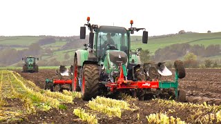 Ploughing after Maize but rain on way JCB FENDT amp J DEERE 26 09 2023 [upl. by Annawat]