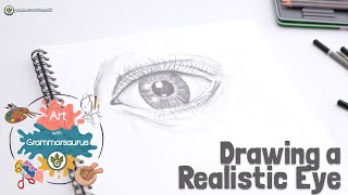 Art with Grammarsaurus  Monochromatic  Drawing a Realistic Eye [upl. by Magee]