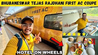 Bhubaneswar Rajdhani Express First Class Journey  IRCTC First AC Food Review 😱  Tejas Rajdhani [upl. by Oisacin]