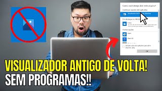 COMO ATIVAR VISUALIZADOR DE FOTOS ANTIGO WINDOWS 10 SEM PROGRAMAS [upl. by Yrrok545]