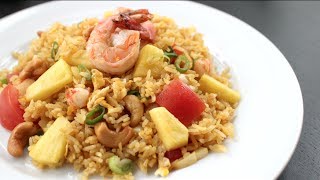 Pineapple Fried Rice Recipe ข้าวผัดสัปปะรด  Hot Thai Kitchen [upl. by Dorcia442]