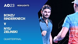 BonziRinderknech v NysZielinski Highlights  Australian Open 2023 Quarterfinal [upl. by Barnie413]