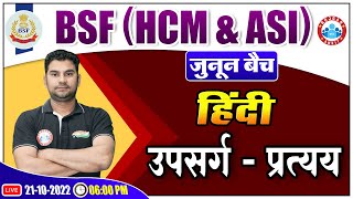 उपसर्ग  प्रत्यय हिंदी व्याकरण Class  Hindi Class For BSF HCM amp ASI  BSF HCM amp ASI Hindi Class 41 [upl. by Eveline]