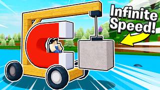 GIANT MAGNET CAR to travel at HYPERSPEED Roblox Build a Boat [upl. by Gloria]