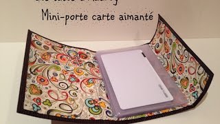 DIY Cartonnage n°3 Le mini porte cartes aimanté [upl. by Ahsinit473]