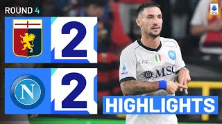 GenoaNapoli 22  Politano rescues a draw for champions Goals amp Highlights  Serie A 202324 [upl. by Uokes]