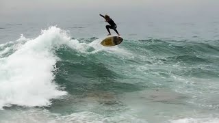 Modern Pro Skimboarding  KICKFLIP On a Wave  Raw Footage [upl. by Onirefes]