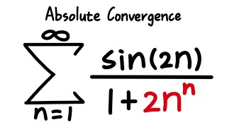 checking for absolute convergence series of sin2n12n calculus 2 tutorial [upl. by Kovacs55]