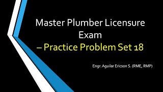 Master Plumber Licensure Exam  Practice Problems 18 [upl. by Getraer]