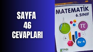 6 SINIF MATEMATİK KİTABI SAYFA 46 CEVAPLARI [upl. by Trella]