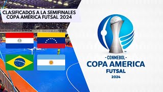 Tabla de Posiciones y Equipos Clasificados a Semifinales de la Copa América de Futsal 2024 [upl. by Bithia]