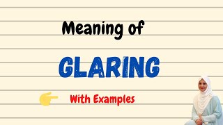 Daily vocabulary  Glaring Meaning  Vocabgram [upl. by Oile638]