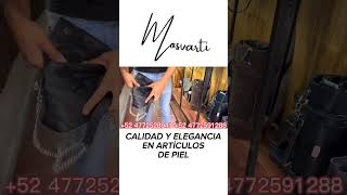 Tienda Mosvarti fabricante de articulos 100 piel en Guanajuato ventaonline leather marroquineria [upl. by Ayaladnot]