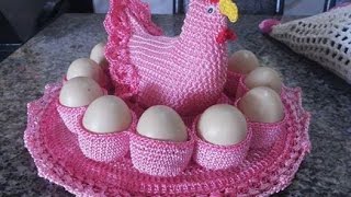 Cesta Porta Huevos Tejido a Crochet Ganchillo  Canasta [upl. by Kcired]