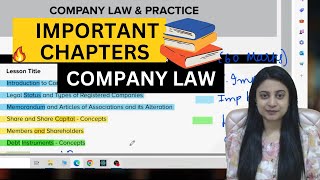 🔥Important Chapters For Company Law December 2023 CS Exams  Super Strategy ✌️ [upl. by Mellar]