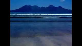 Isle of Rum seen from Liag Bay on the Isle of Eigg [upl. by Eanrahc]