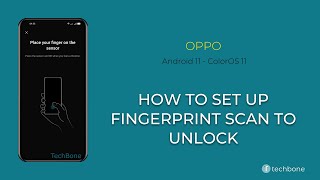 How to Set up Fingerprint scan to Unlock  Oppo Android 11  ColorOS 11 [upl. by Bartie920]