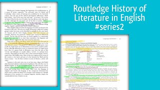 Routledge History of Literature in English series2 [upl. by Okia]