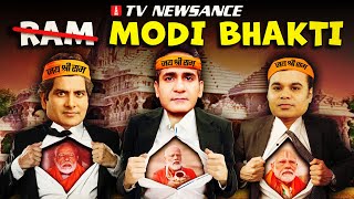 Jai Shri Modi With Ram Mandir inauguration Godi Media in full Modi Bhakti mode  TV Newsance 238 [upl. by Isla]