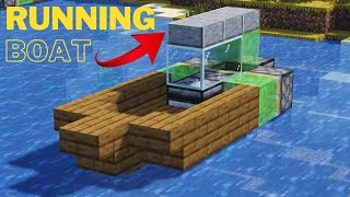 Minecraft Running Boat Build ⛵ minecraft [upl. by Jovitta]