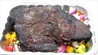 Smoked Beef Chuck Roast Recipe  How To Make Pepper Stout Beef [upl. by Refinnaj]