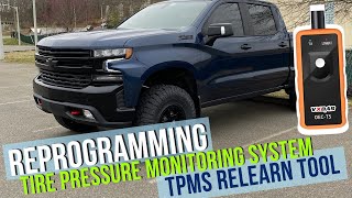 Reprogramming Tire Pressure Monitoring System TPMS Relearn Tool [upl. by Euqinaj654]