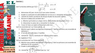 PROBLEME DE LA SEMAINE N°3 fonction numérique [upl. by Htennek]