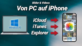 Bilder amp Videos von PC auf iPhone übertragen mit amp ohne iTunes  iCloud  Kabel [upl. by Pentha]