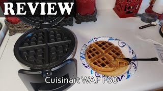 Cuisinart WAF F30 Round Flip Belgian Waffle Maker Review [upl. by Addam724]