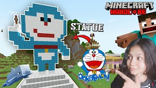 Finally I Build Biggest Doraemon In Survival Hardcore  Doraemon Finds Home  Minecraft Hardcore 34 [upl. by Annazor]