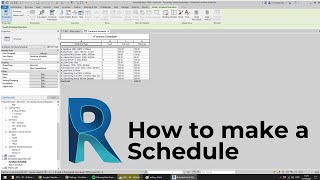 Revit  How to make Schedules in Revit with examples [upl. by Jemmy]