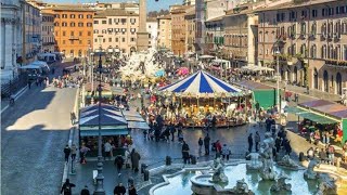 Luoghi  ROMA  Piazza Navona in vista dellEpifania 2024 [upl. by Nehr]