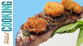 How to Make Steak with Fried Oysters  Hilah Cooking [upl. by Earissed]